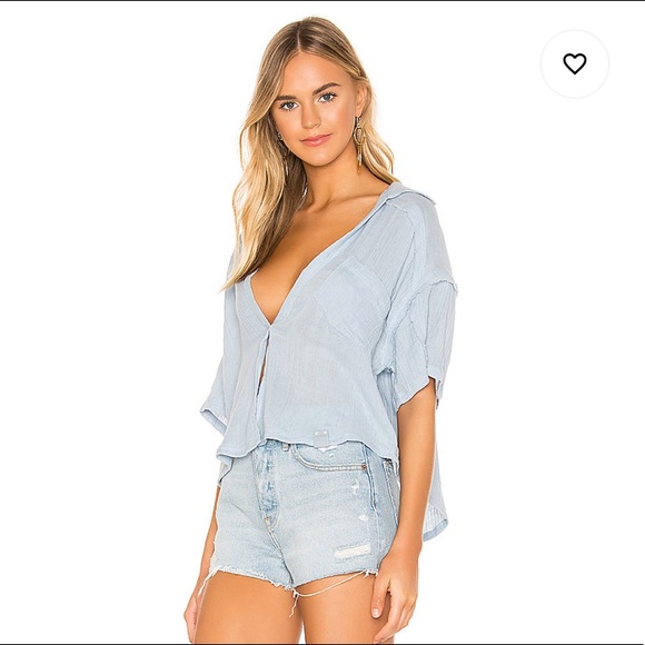Free People Tops - Free People Full of Light Top Misty Blue